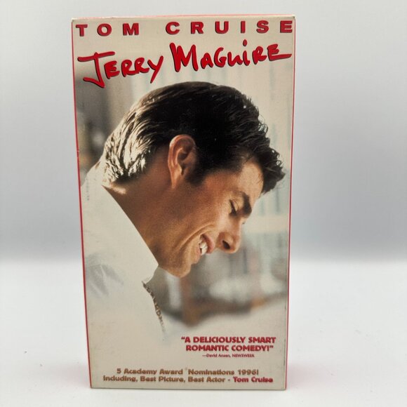 Jerry Maguire VHS 1996 Tom Cruise Renee Zellweger Romantic Comedy Columbia - Picture 1 of 3